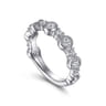 Fancy Wedding Ring in 14k White Gold with Round Natural Diamond at Gabriel & Co.