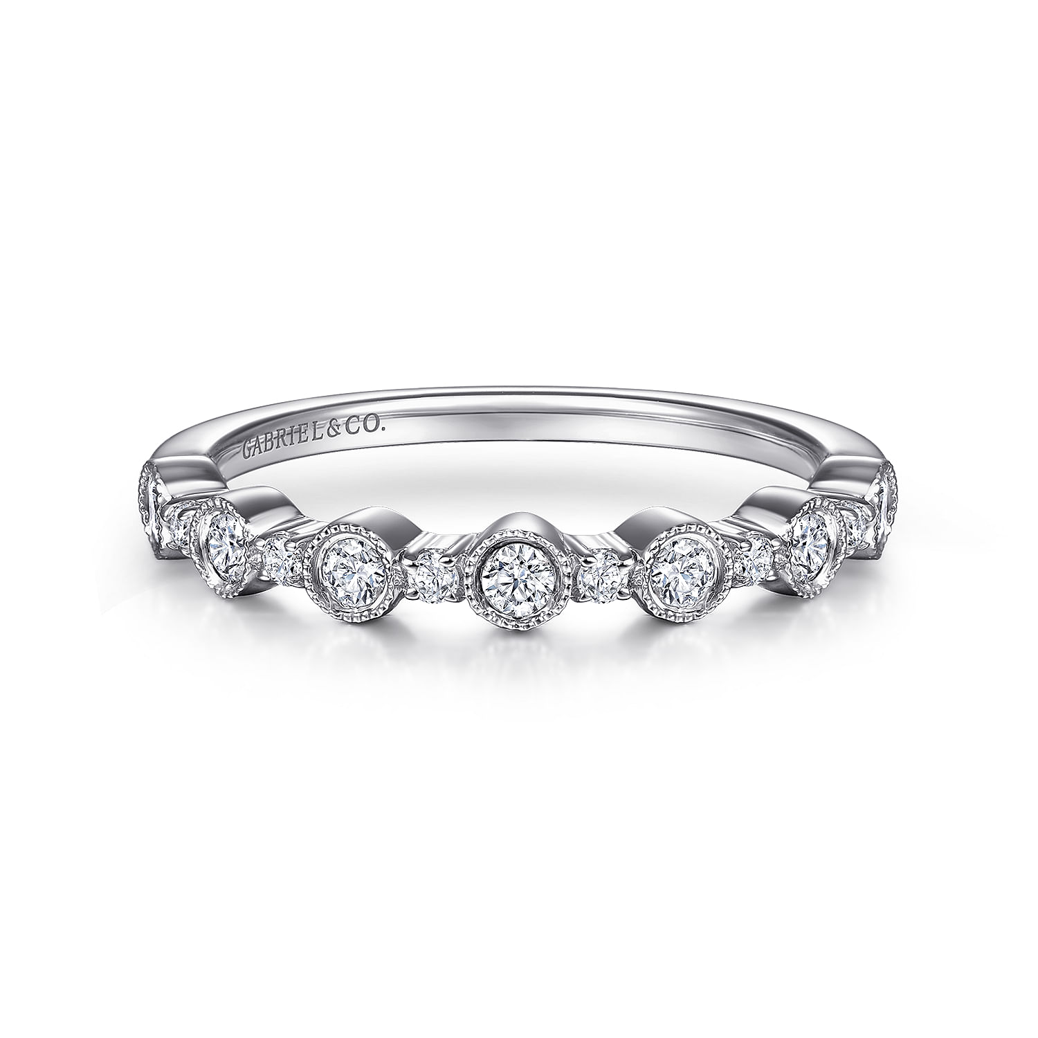 Turin - 14K White Gold Diamond Anniversary Band