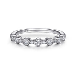 Turin - 14K White Gold Diamond Anniversary Band