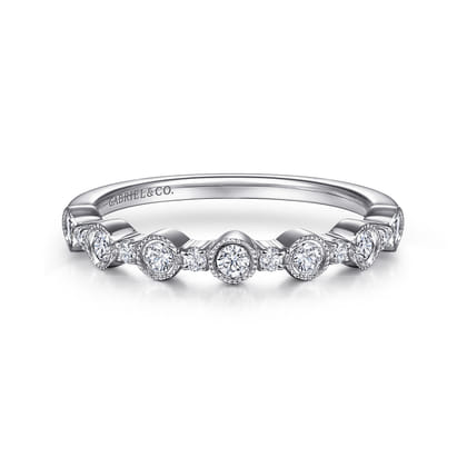 Turin - 14K White Gold Diamond Anniversary Band