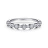 Fancy Wedding Ring in 14k White Gold with Round Natural Diamond at Gabriel & Co.
