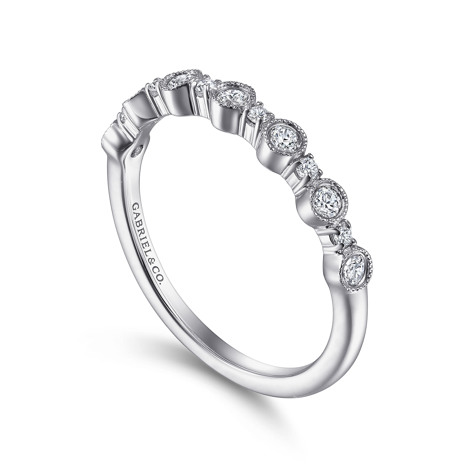 Turin - 14K White Gold Diamond Anniversary Band