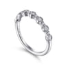Fancy Wedding Ring in 14k White Gold with Round Natural Diamond at Gabriel & Co.