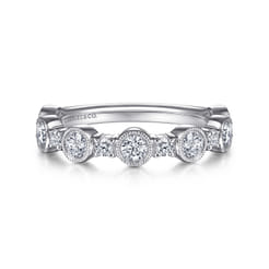 Turin - 14K White Gold Diamond Anniversary Band