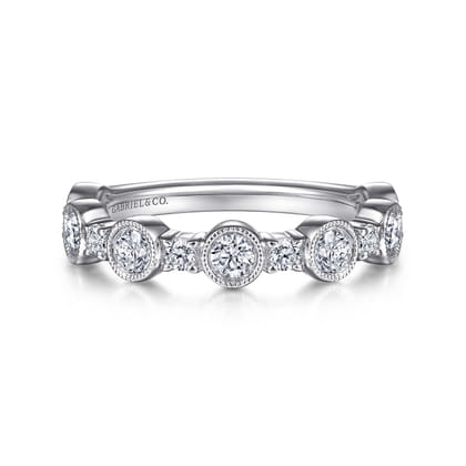 Turin - 14K White Gold Diamond Anniversary Band