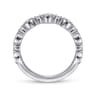 Fancy Wedding Ring in 14k White Gold with Round Natural Diamond at Gabriel & Co.