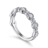 Fancy Wedding Ring in 14k White Gold with Round Natural Diamond at Gabriel & Co.
