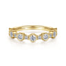 Fancy Wedding Ring in 14k Yellow Gold with Round Natural Diamond at Gabriel & Co.