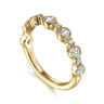 Fancy Wedding Ring in 14k Yellow Gold with Round Natural Diamond at Gabriel & Co.