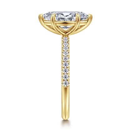 Twain - 14K Yellow Gold Marquise Shape Diamond Engagement Ring
