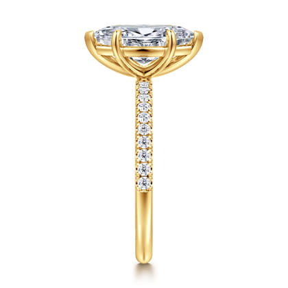 Twain - 18K Yellow Gold Marquise Shape Diamond Engagement Ring