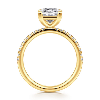 Twain - 18K Yellow Gold Princess Cut Diamond Engagement Ring