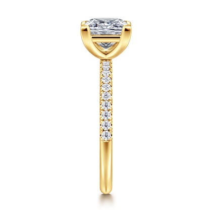 Twain - 18K Yellow Gold Princess Cut Diamond Engagement Ring