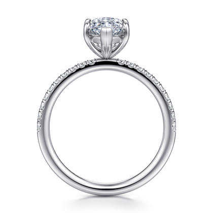 Twain - Platinum Marquise Shape Diamond Engagement Ring