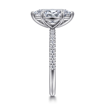 Twain - Platinum Marquise Shape Diamond Engagement Ring