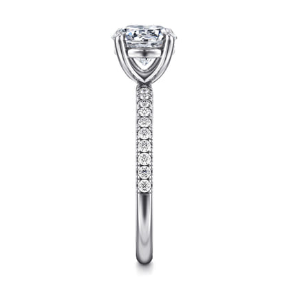 Twain - Platinum Round Diamond Engagement Ring