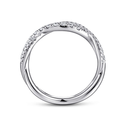 Twisted-14K White Gold Diamond Anniversary Band