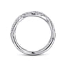 Fancy Wedding Ring in 14k White Gold with Round Natural Diamond at Gabriel & Co.