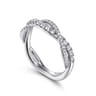 Fancy Wedding Ring in 14k White Gold with Round Natural Diamond at Gabriel & Co.