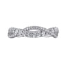 Fancy Wedding Ring in 14k White Gold with Round Natural Diamond at Gabriel & Co.