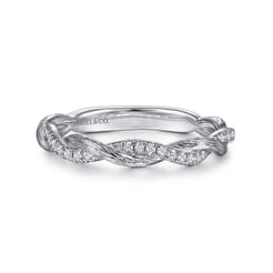 Twisted-14K White Gold Diamond Anniversary Band