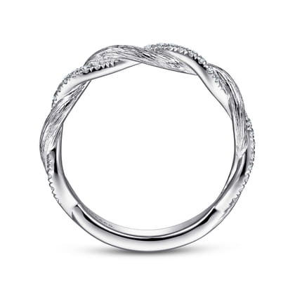 Twisted-14K White Gold Diamond Anniversary Band