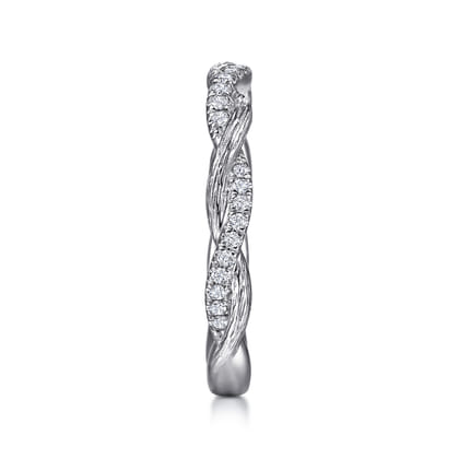 Twisted-14K White Gold Diamond Anniversary Band