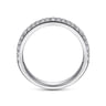 Fancy Wedding Ring in 14k White Gold with Round Natural Diamond at Gabriel & Co.