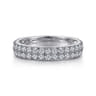 Fancy Wedding Ring in 14k White Gold with Round Natural Diamond at Gabriel & Co.
