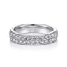 Fancy Wedding Ring in 14k White Gold with Round Natural Diamond at Gabriel & Co.
