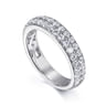 Fancy Wedding Ring in 14k White Gold with Round Natural Diamond at Gabriel & Co.