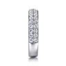 Fancy Wedding Ring in 14k White Gold with Round Natural Diamond at Gabriel & Co.