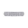 Fancy Wedding Ring in 14k White Gold with Round Natural Diamond at Gabriel & Co.