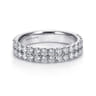 Fancy Wedding Ring in 14k White Gold with Round Natural Diamond at Gabriel & Co.