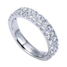 Fancy Wedding Ring in 14k White Gold with Round Natural Diamond at Gabriel & Co.