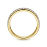 Fancy Wedding Ring in 14k Yellow Gold with Round Natural Diamond at Gabriel & Co.