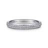 Straight Wedding Ring in Platinum with Round Natural Diamond at Gabriel & Co.