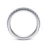 Straight Wedding Ring in Platinum with Round Natural Diamond at Gabriel & Co.