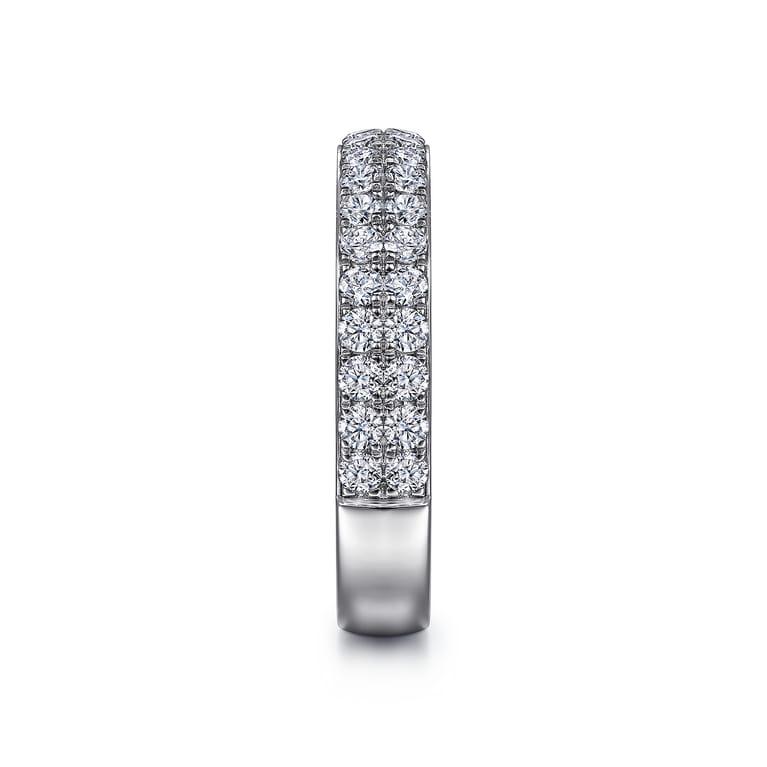 Straight Wedding Ring in Platinum with Round Natural Diamond at Gabriel & Co. - Shot 4
