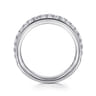 Fancy Wedding Ring in Platinum with Round Natural Diamond at Gabriel & Co.