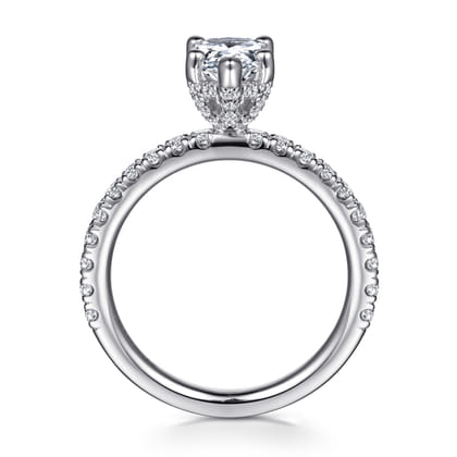 Ulani - 14K White Gold Pear Shape Diamond Engagement Ring
