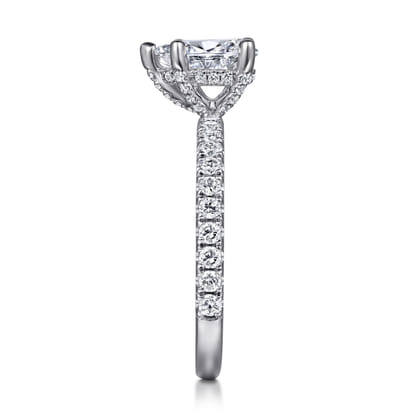 Ulani - 14K White Gold Pear Shape Diamond Engagement Ring