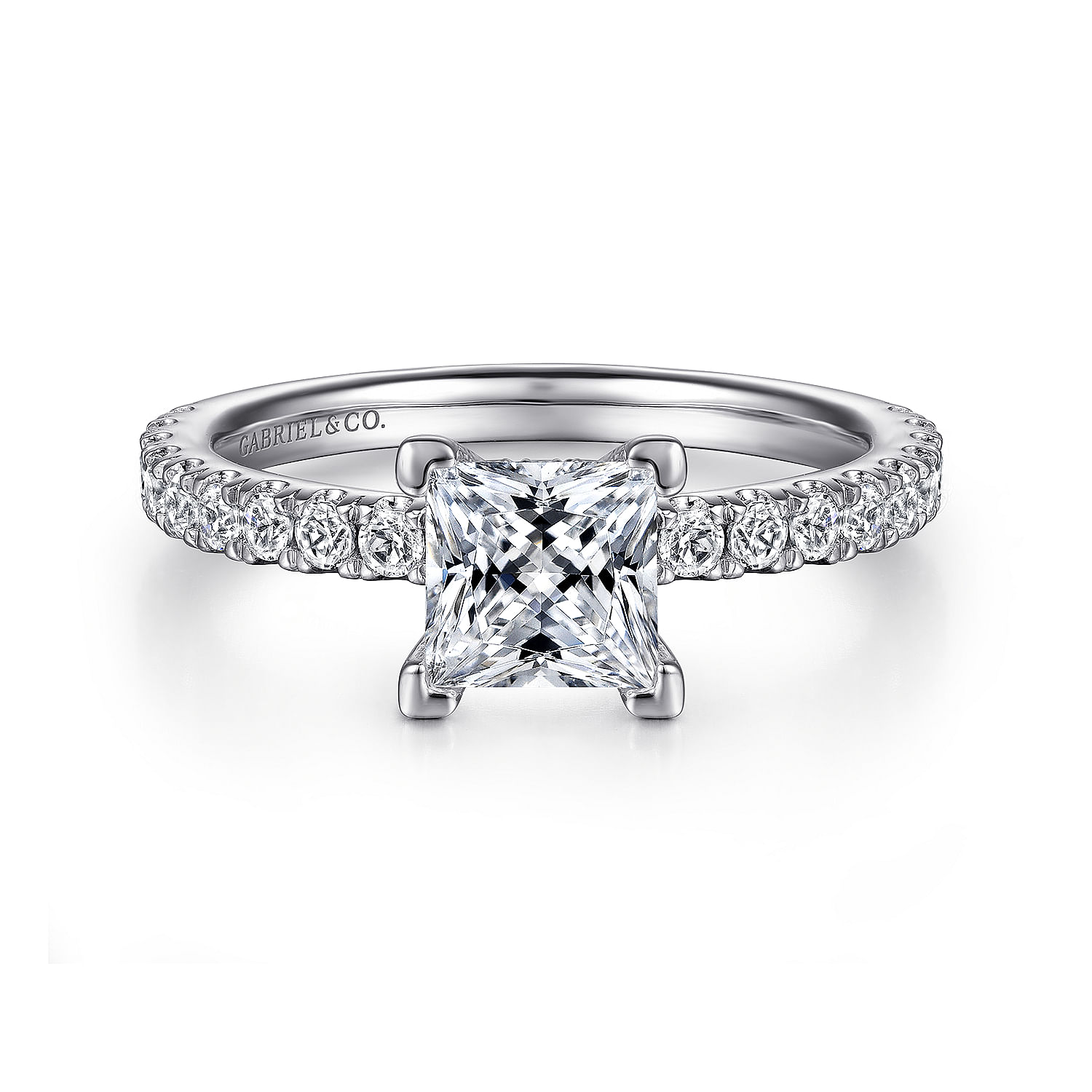 14K White Gold Princess Cut Diamond Engagement Ring @ $3100