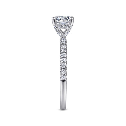 Ulani - 14K White Gold Round Diamond Engagement Ring