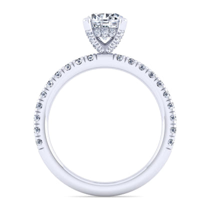 Ulani - 14K White Gold Round Diamond Engagement Ring