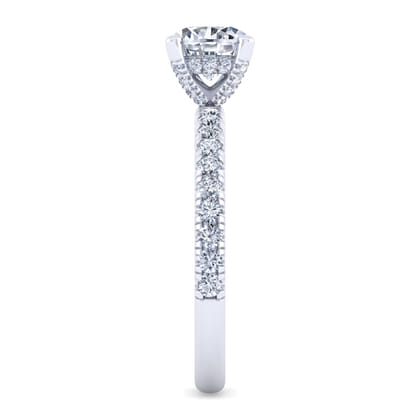 Ulani - 14K White Gold Round Diamond Engagement Ring