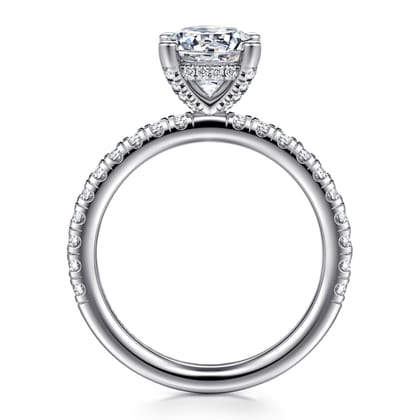 Ulani - 14K White Gold Round Diamond Engagement Ring