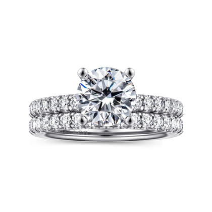 Ulani - 14K White Gold Round Diamond Engagement Ring