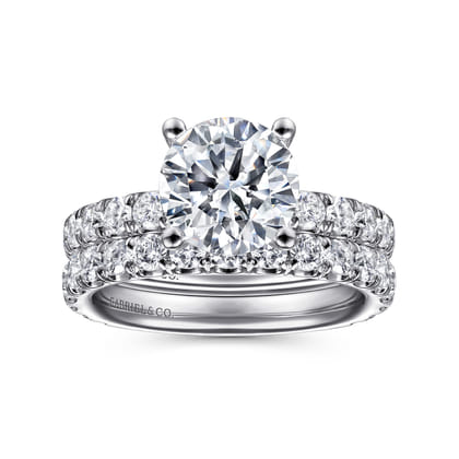 Ulani - 14K White Gold Round Diamond Engagement Ring