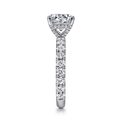 Ulani - 14K White Gold Round Diamond Engagement Ring